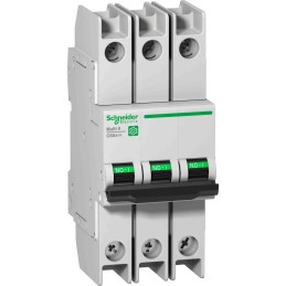 1 pcs - Schneider Electric Multi 9 C60BPR MCB, 3P, 15A Curve D, 10 kA Breaking Capacity