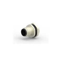 1 pcs : T4132012021-000 - Circular Metric Connectors M12,FRONT MOUNT,MALE A,2P,SOLDER WIRE
