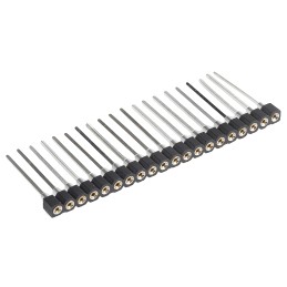 5 pcs - Winslow Straight Through Hole Mount Socket Strip, 20-Contact, 1-Row, 2.54mm Pitch, Wire Termination