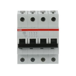 1 pcs - ABB System Pro M Compact S200 MCB, 4P, 63A Curve C, 400V AC, 110V DC, 6 kA Breaking Capacity