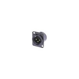 1 pcs : NC3MD-L-B-1 - XLR Connectors 3C MALE BLACK METAL SIL CONTACTS