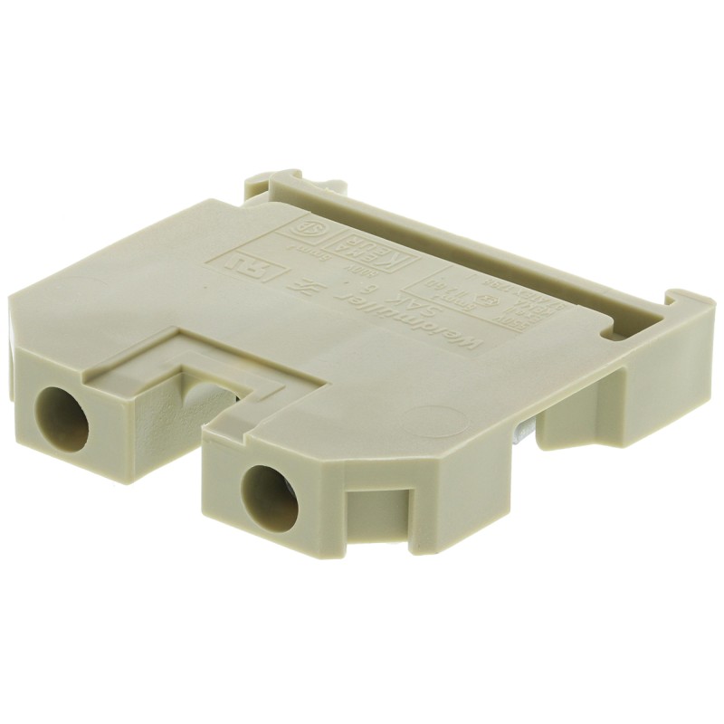 10 pcs - Weidmüller SAK Series Beige Feed Through Terminal Block, 6mm², Single-Level, Screw Termination