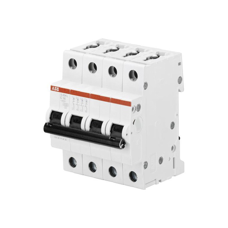 1 pcs - ABB System Pro M Compact S200L MCB, 4P, 40A Curve C, 400V AC, 6 kA Breaking Capacity