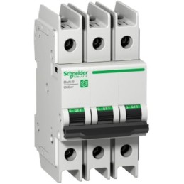 1 pcs - Schneider Electric Multi 9 MCB, 3P, 15A Curve D, 10 kA Breaking Capacity