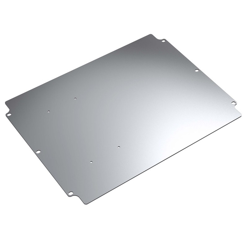1 pcs - Rose Galvanised Steel Mounting Plate, 2mm H, 43.5mm W, 65mm L for Use with AluForm Enclosures 04.080808