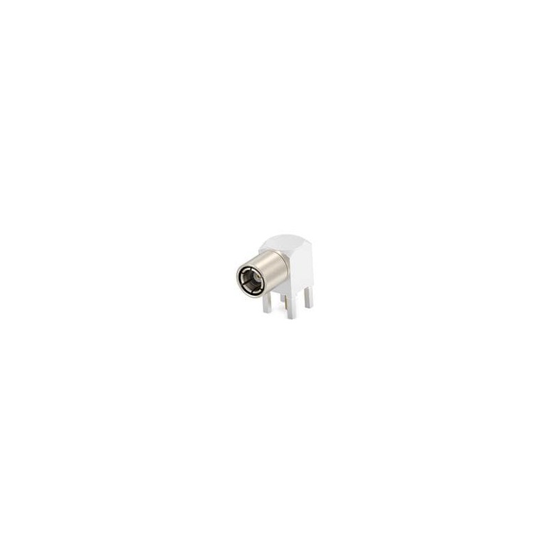 1 pcs : 2466281-1 - RF Connectors / Coaxial Connectors SMB R/A PCB Plug, Thru Hole, Nickel Plated, 50 Ohm
