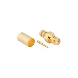 1 pcs : 132240RP - RF Connectors / Coaxial Connectors SMA ST JACK B7808A LMR240 GOLD REV POL