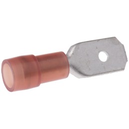 100 pcs - Phoenix Contact C-SCMI Red Insulated Male Spade Connector, Tab, 6.3 x 0.8mm Tab Size, 0.5mm² to 1.5mm²