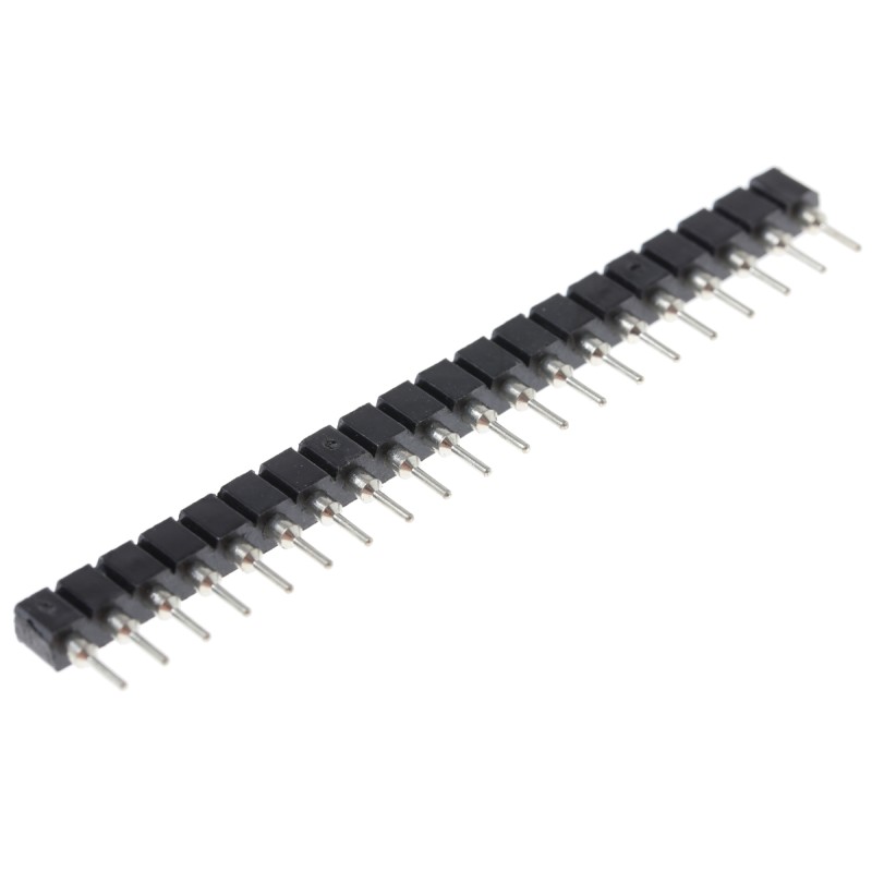 5 pcs - ASSMANN WSW AW 127 Series Straight Through Hole Mount PCB Socket, 20-Contact, 1-Row, 2.54mm Pitch, Solder Termination