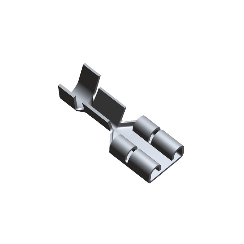 100 pcs - TE Connectivity FASTON .250 Uninsulated Female Spade Connector, Receptacle, 6.35 x 0.81mm Tab Size, 1mm² to 2.5mm²