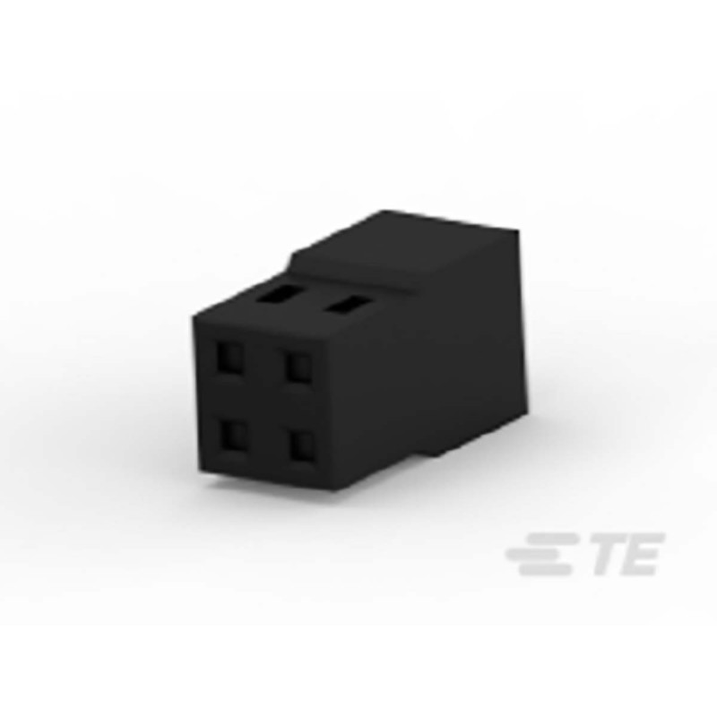 5 pcs - TE Connectivity, AMPMODU Female PCB Connector Housing, 2mm Pitch, 4 Way, 2 Row