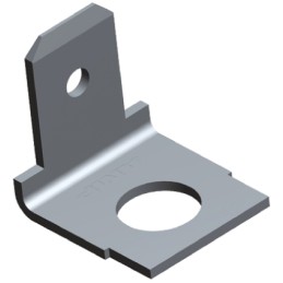 100 pcs - TE Connectivity FASTON .187 Uninsulated Male Spade Connector, PCB Tab, 4.75 x 0.51mm Tab Size