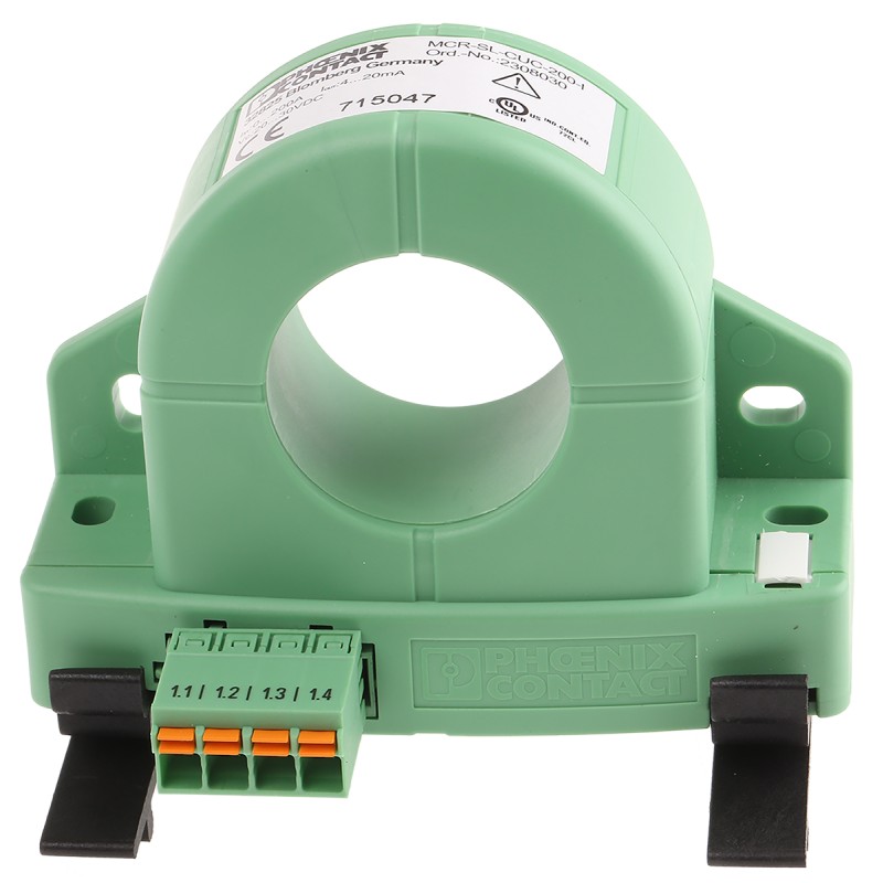 1 pcs - Phoenix Contact MCR-SL-CUC-200-I Series Current Transformer Current Transformer, 200A Input, 200:1, 4 - 20 mA