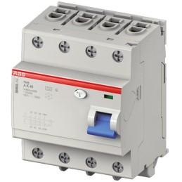 1 pcs - ABB F404 RCCB, 63A, 3P+N Pole, 30mA, Type A