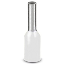 100 pcs - Phoenix Contact, AI0.5 - 6 WH Insulated Bootlace Ferrule Kit, 6mm Pin Length, 1.1mm Pin Diameter, White