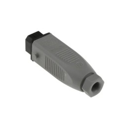 200 pcs - Hirschmann, ST IP54 Black, Grey Cable Mount 2P + E Heavy Duty Power Connector Socket, Rated At 16A, 250 V