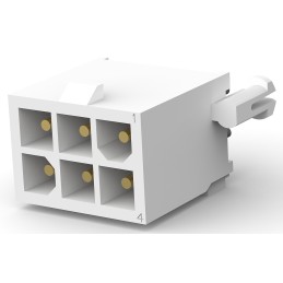 200 pcs - TE Connectivity Mini-Universal MATE-N-LOK Series Straight Through Hole PCB Header, 6 Contact(s), 4.14mm Pitch, 2