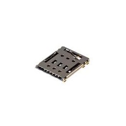 1 pcs : NSIM-8-B - Memory Card Connectors 7 Positions, Push In, Pull Out, SMT, 1.38 mm Height Above Board,
