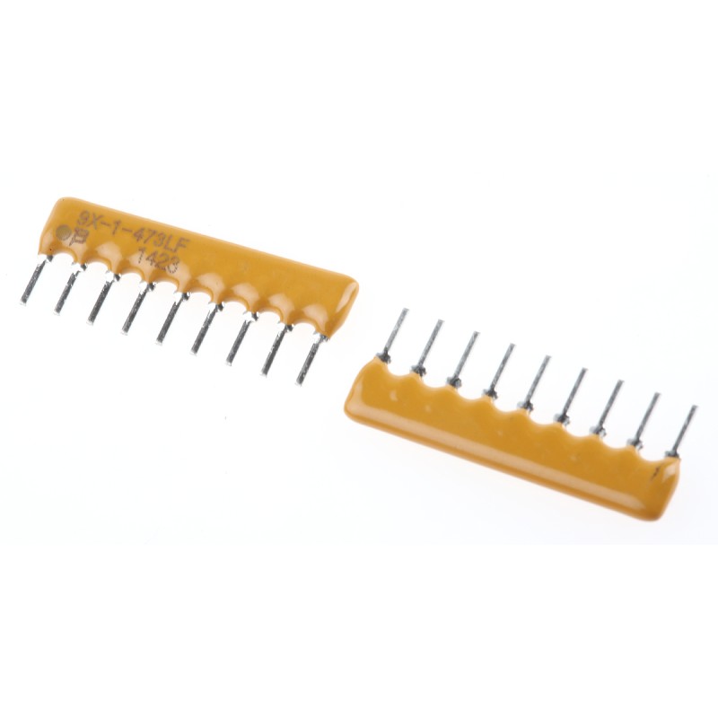 200 pcs - Bourns, 4600X 47kΩ ±2% Bussed Resistor Array, 8 Resistors, 1.13W total, SIP, Through Hole