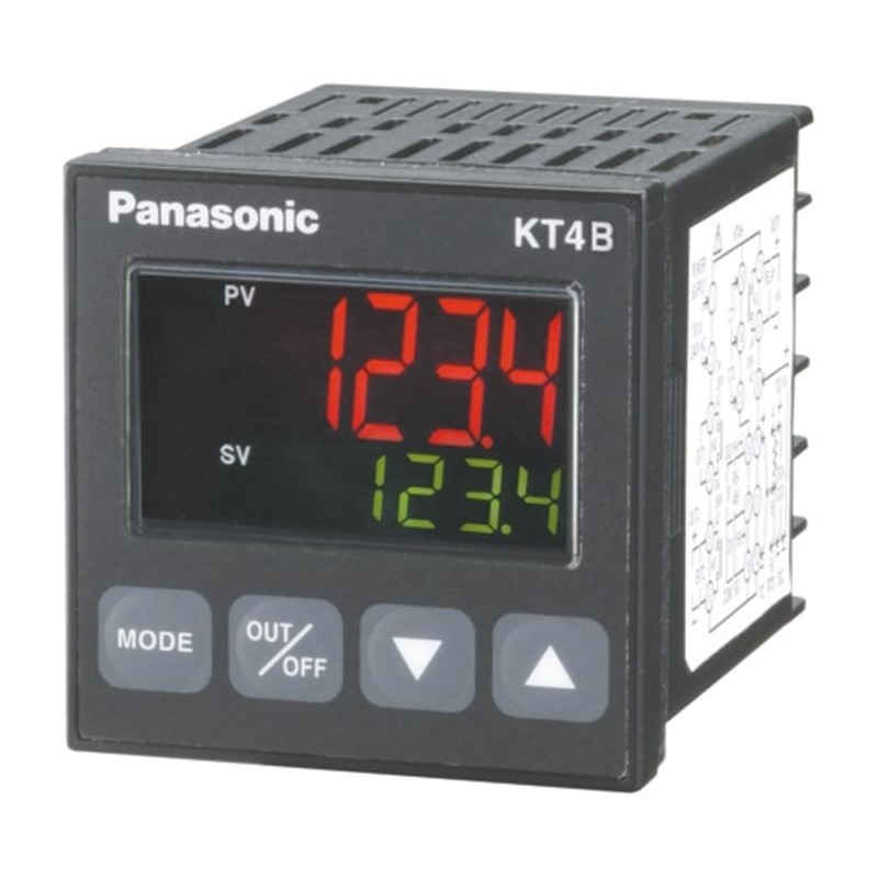 1 pcs - Panasonic KT4H Panel Mount PID Temperature Controller, 48 x 59.2mm 1 Input, 1 Output Relay, 100 - 240 V ac