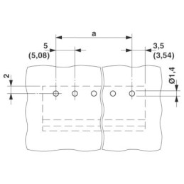 5 pcs - Phoenix Contact 5.08mm Pitch 3 Way Right Angle Pluggable Terminal Block, Header, Wave Soldering, Solder Termination