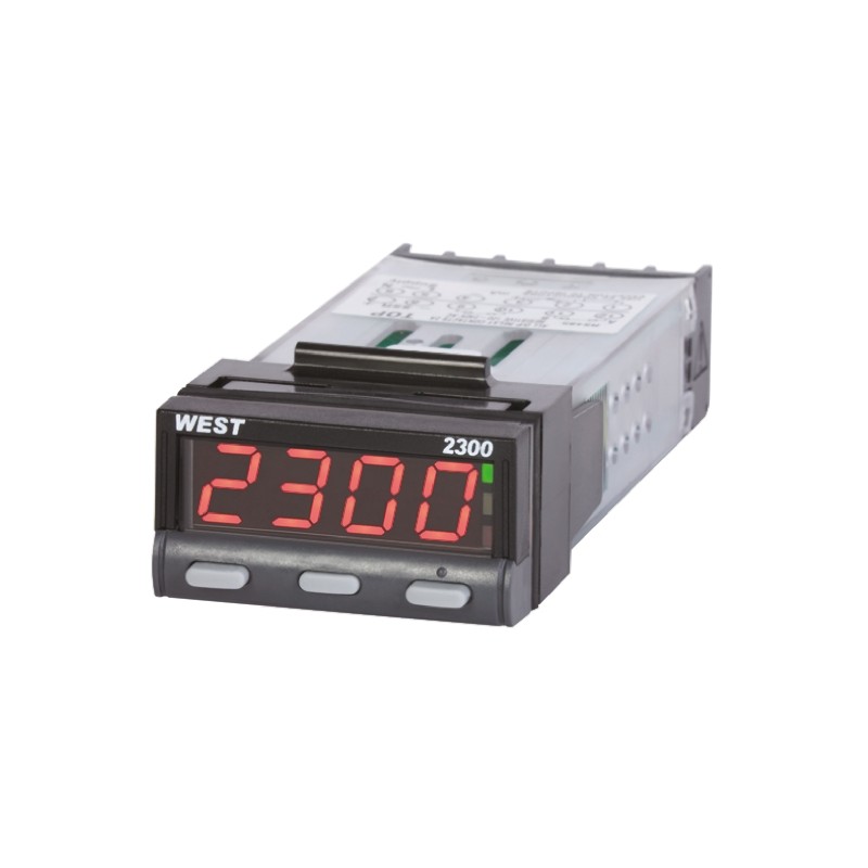 1 pcs - West Instruments N2300 PID Temperature Controller, 49 x 25mm, 2 Output, 12 - 30 V dc, 24 V ac Supply Voltage