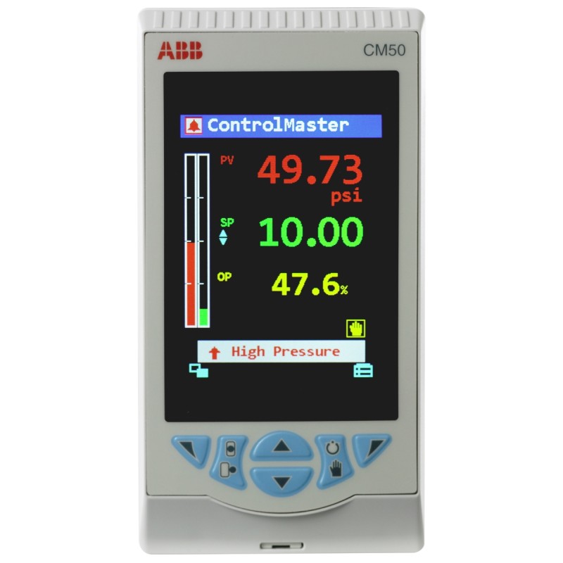 1 pcs - ABB CM50 Panel Mount Controller, 144 x 76mm 2 Input, 5 Output Analogue, Digital, Relay, 100 - 240 V ac Supply