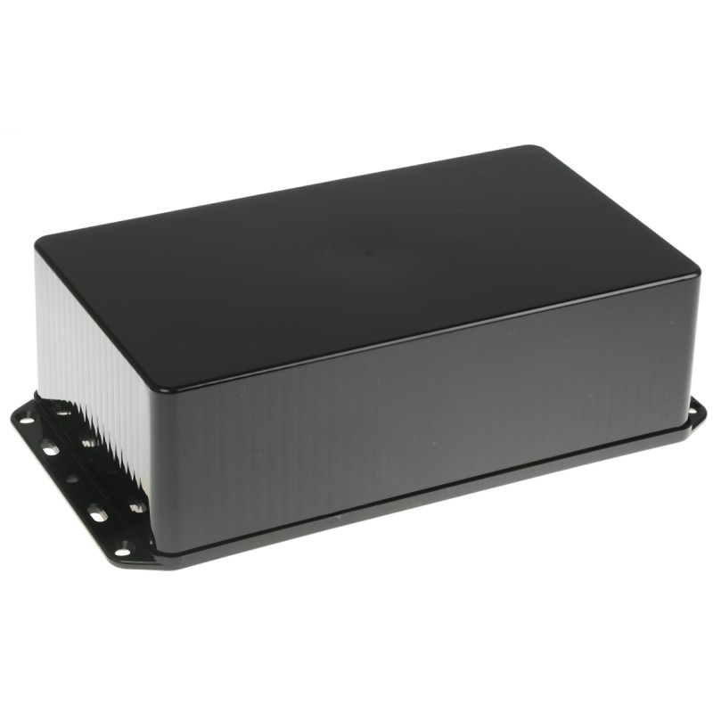 1 pcs - CAMDENBOSS Series 2000 Series Black ABS Enclosure, IP65, Flanged, Black Lid, 210 x 110 x 60mm
