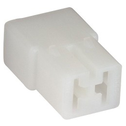 2000 pcs - TE Connectivity, AMP FASTIN-FASTON 2 Way Nylon 66 Crimp Terminal Housing, Natural