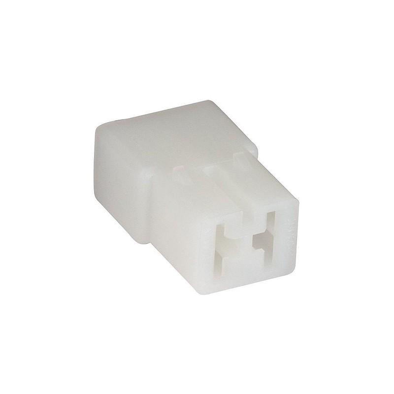 2000 pcs - TE Connectivity, AMP FASTIN-FASTON 2 Way Nylon 66 Crimp Terminal Housing, Natural