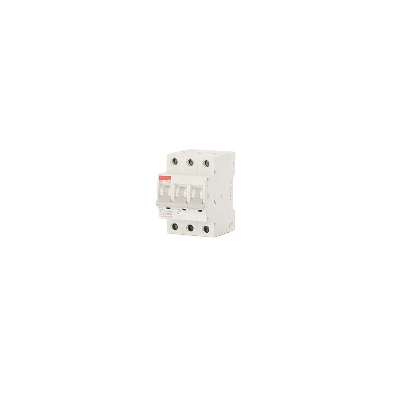 1 pcs - Contactum MCB, 3P, 16A Curve C, 415V AC, 10 kA Breaking Capacity