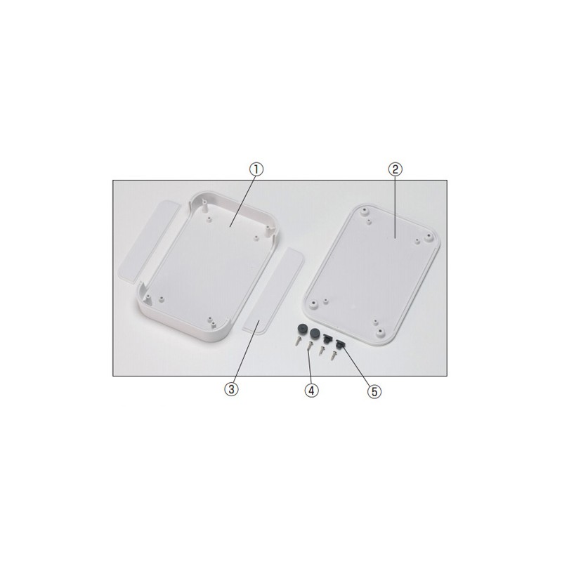 1 pcs - Takachi Electric Industrial PF Series White ABS Enclosure, IP40, White Lid, 100 x 100 x 35mm