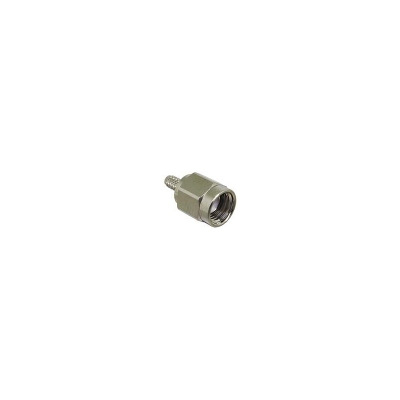 1 pcs : CONREVSMA007 - RF Connectors / Coaxial Connectors RP-SMA Male Cbl End Crimp - RG-174 Cbl