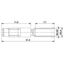5 pcs - Phoenix Contact Female Crimp Circular Connector Contact, Contact Size 2mm, Wire Size 2.5 - 4 mm²