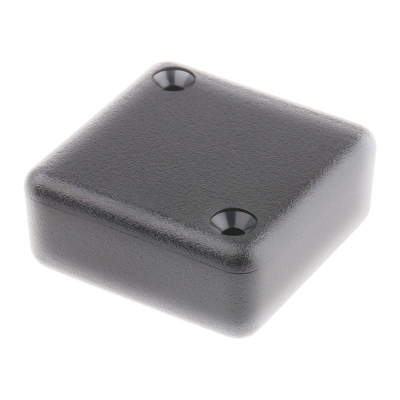 1 pcs - Hammond 1551 Series Black ABS Enclosure, IP54, Black Lid, 35 x 35 x 15mm