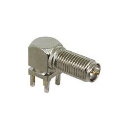 1 pcs : CONREVSMA002-L - RF Connectors / Coaxial Connectors RP-SMA Fml R Angle PCB Mnt - Extd.