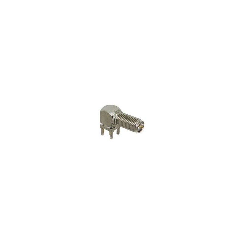 1 pcs : CONREVSMA002-L - RF Connectors / Coaxial Connectors RP-SMA Fml R Angle PCB Mnt - Extd.