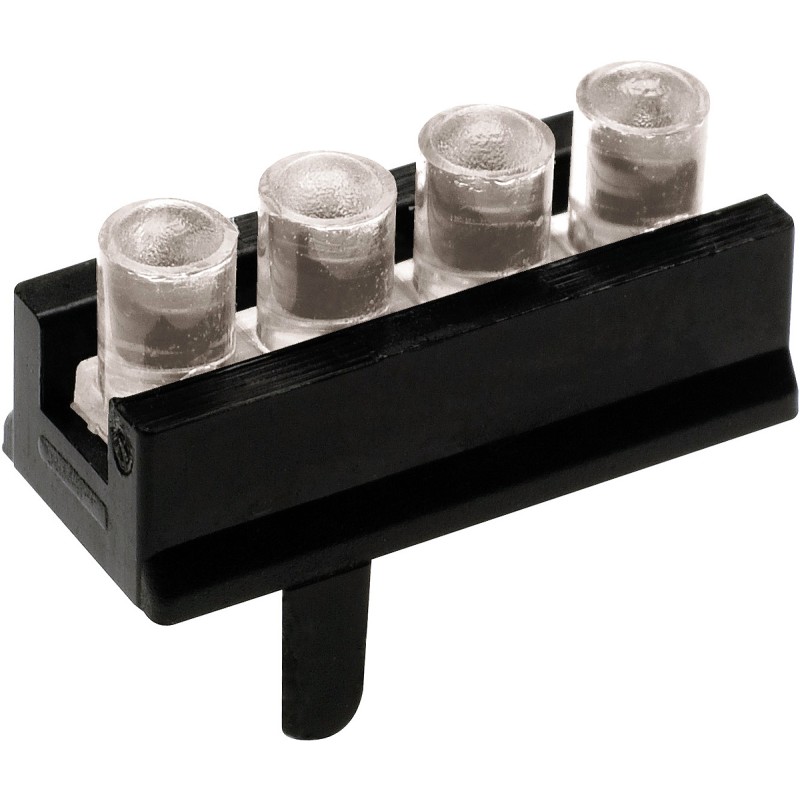 2 pcs - 1296.4004 MENTOR, PCB Mounted 4-Way LED Light Pipe, Clear Round Lens