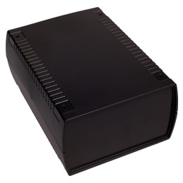 1 pcs - RS PRO Black ABS Enclosure, IP53, IK06, Black Lid, 185.5 x 136 x 80mm