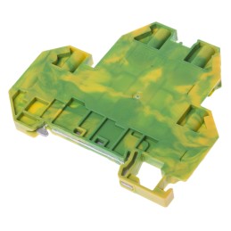 1 pcs - RS PRO Green, Yellow Earth Terminal Block, Double-Level, Screw Termination