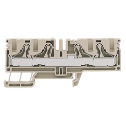 5 pcs - Weidmuller P Series Dark Beige Feed Through Terminal Block, Single-Level, Push In Termination