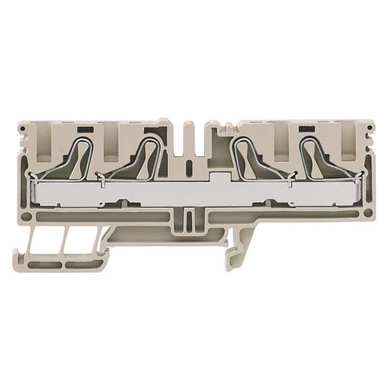 5 pcs - Weidmuller P Series Dark Beige Feed Through Terminal Block, Single-Level, Push In Termination