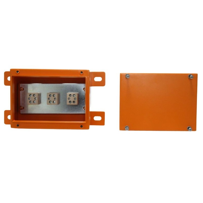 1 pcs - RS PRO Orange Steel Junction Box, IP65, 200 x 150 x 100mm