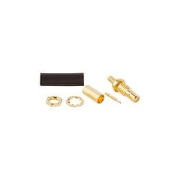 1 pcs : 142192 - RF Connectors / Coaxial Connectors SMB BLKHD JACK 316 DBL BRAID GOLD 3PC