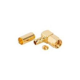 1 pcs : 132122RP - RF Connectors / Coaxial Connectors SMA RA CRMP PLG RG58 LMR195 GOLD REV POL