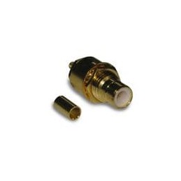 1 pcs : 142111 - RF Connectors / Coaxial Connectors SMB BULKHEAD CABLE JACK RG179 GOLD