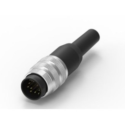 1 pcs - RS PRO 12 Pole Din, 3A, 60 V IP40, Screw Lock, Male, Cable Mount