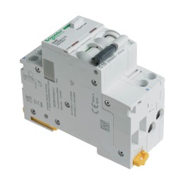 1 pcs - Schneider Electric RCBO, 10A Current Rating, 1P Poles, 30mA Trip Sensitivity, Type C, Acti9 Range