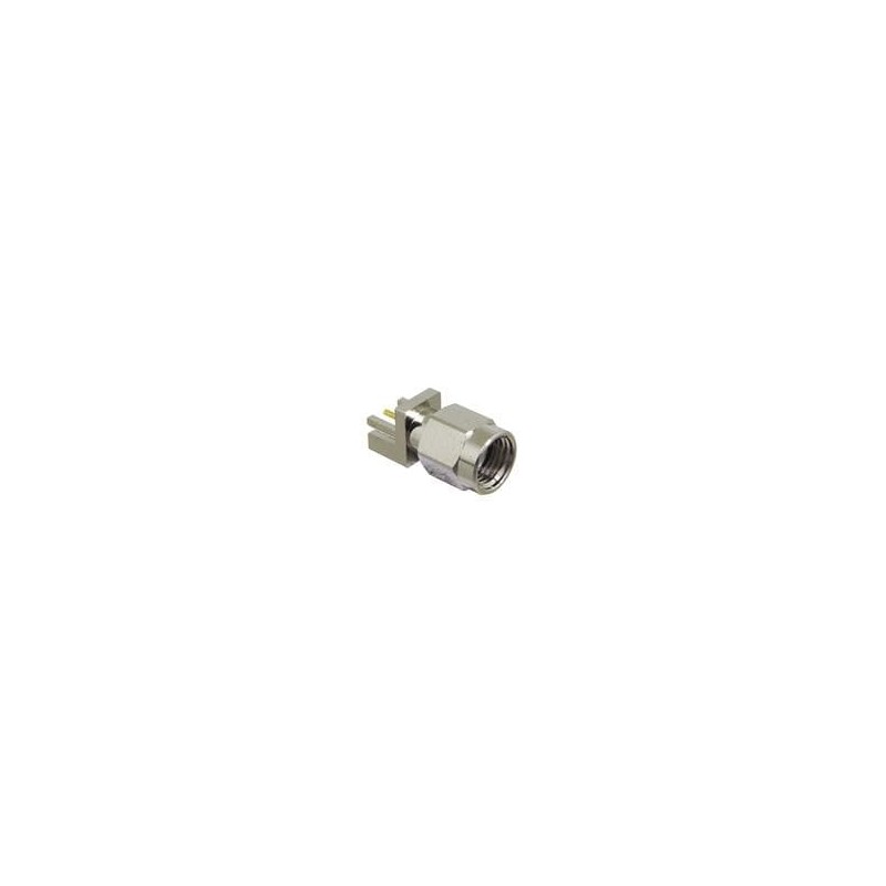 1 pcs : CONREVSMA013.031 - RF Connectors / Coaxial Connectors RP-SMA Mal Edge Mnt for .031' Thick Brds