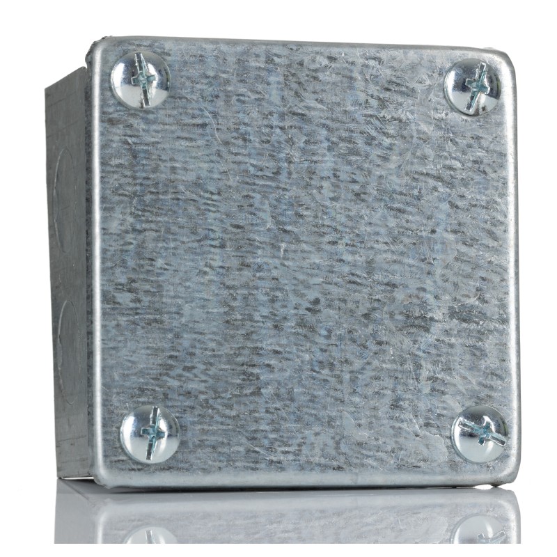 1 pcs - RS PRO Steel Galvanised Adaptable Box, 75mm x 75mm x 50mm